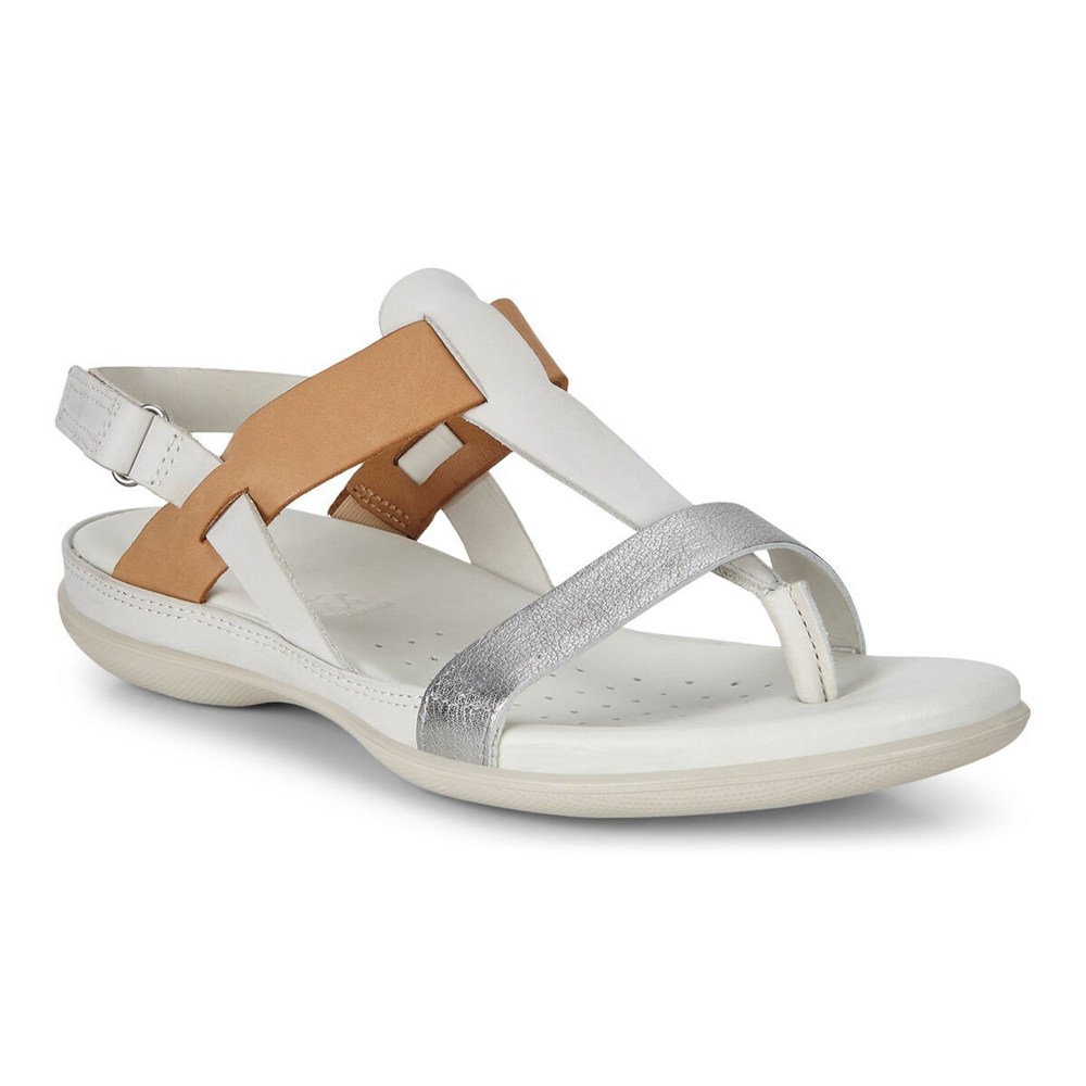 ECCO Womens Sandals White/Silver - Flash - AKN-354169